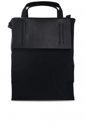 ★【Acne Studios】 Baker Out Mini Tote Bag Black★ Acne Studios - Baker Out Mini Logo-Print Leather and Nylon